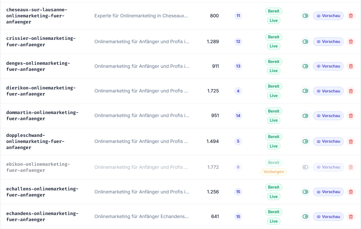 SEO App Ansicht 2